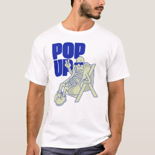 T-shirt Chien Chaud Cartoon Rétro Art Pop Up