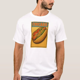 T-shirt Chien Chaud Chicago Retro