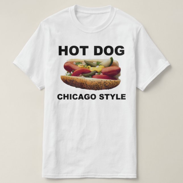 T-shirt Chien chaud de style Chicago (Design devant)