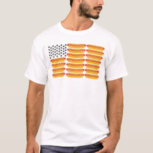 T-shirt Chien Chaud Drapeau USA Drôle Patriotique