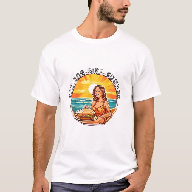 T-SHIRT CHIEN CHAUD FILLE ÉTÉ (Devant)