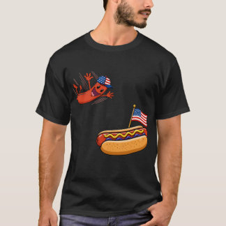 T-shirt Chien Chaud Sautant Casquette de Baseball Drapeau