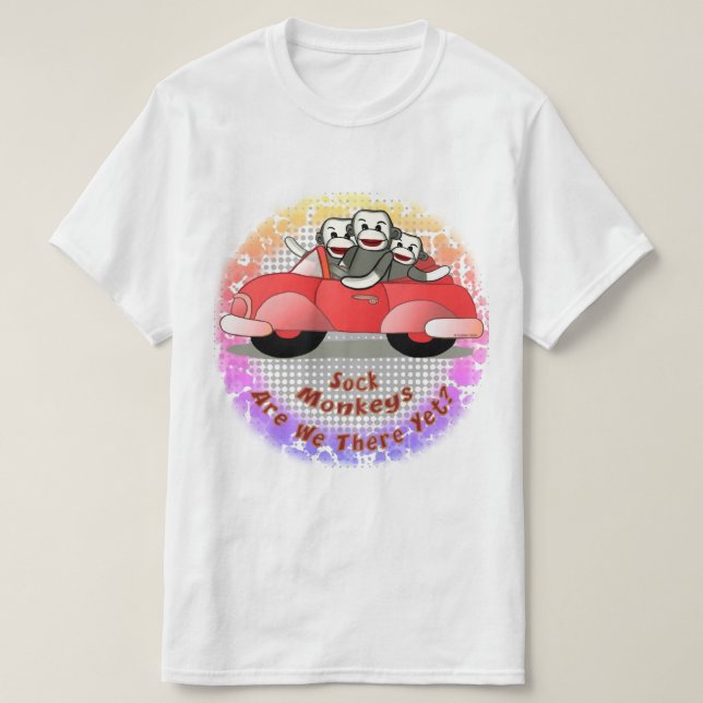 T-shirt Chien Chaussette 'Arrivons-nous bientôt' (Design devant)