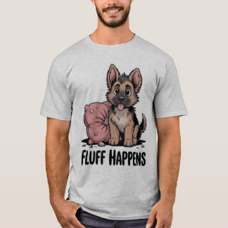T-shirt Chien cheptel allemand mignon "Fluff Happens"