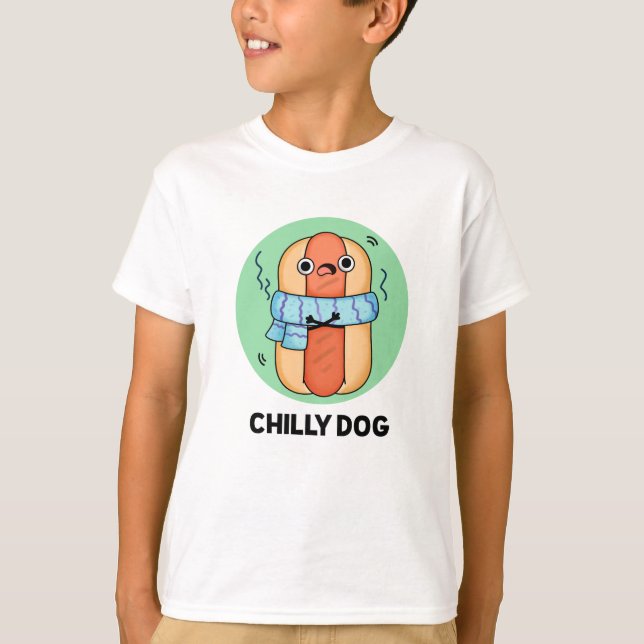 T-shirt Chien chéri Funny Chili Hot Dog Pun (Devant)