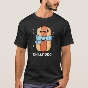 T-shirt Chien chéri Funny Chili Hot Dog Pun Dark BG
