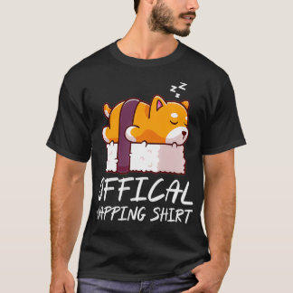 T-shirt Chien chiba inu mignon dormant Official Napping Pu