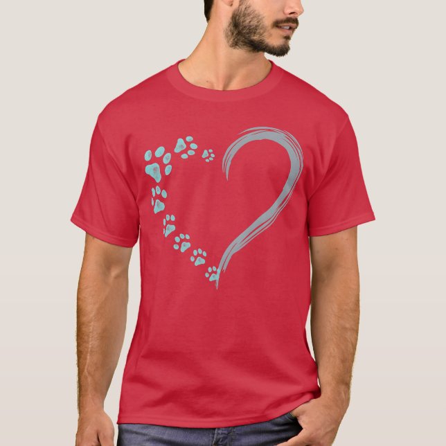 T-shirt Chien Chien Chien Chien Chien Empreinte de patte C (Devant)