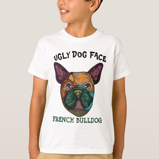 T-shirt Chien Chien de taureaux français unique (Devant)