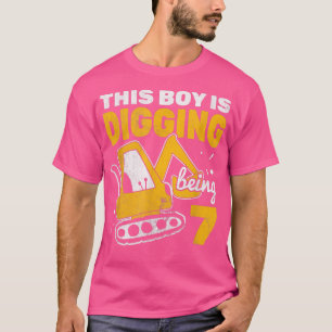 T-shirt Chien Chien Etre 7 Camion Construction Excavateur