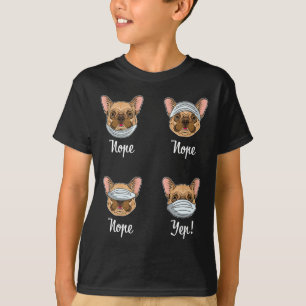 T-shirt Chien-chien français Bulldogs masques