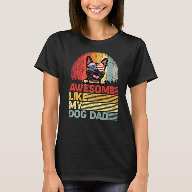 T-shirt Chien-chien français désespéré Comme Mon Chien Pap (Devant)