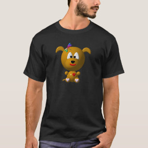 T-shirt Chien : Chien mignon avec la libellule !