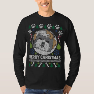 T-shirt Chien Chih Tzu brasse un laide de Noël moche