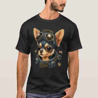 T-shirt Chien Chihuahua d'aviation Pilote d'avion sur Chih