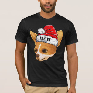 T-shirt Chien chihuahua mignon avec un grand chapeau de No