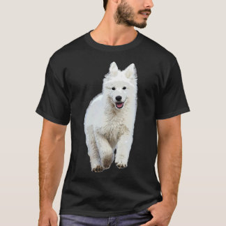 T-shirt Chien chiot blanc suisse