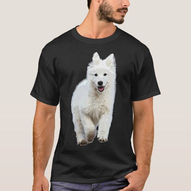 T-shirt Chien chiot blanc suisse (Devant)