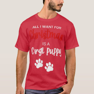 T-shirt Chien chiot coquelicot de Noël drôle