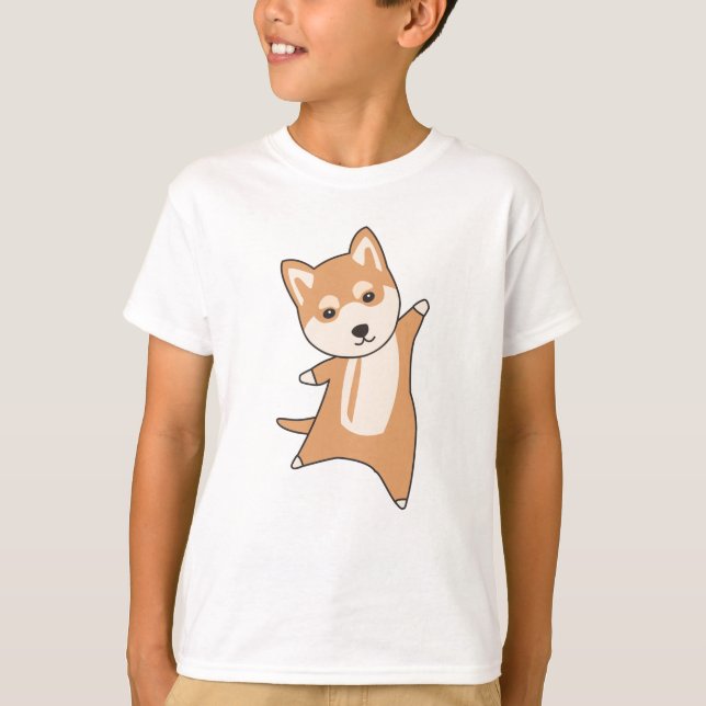 T-shirt Chien chiot de Shiba (Devant)