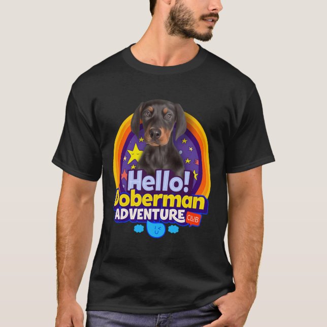 T-shirt Chien chiot Doberman (Devant)