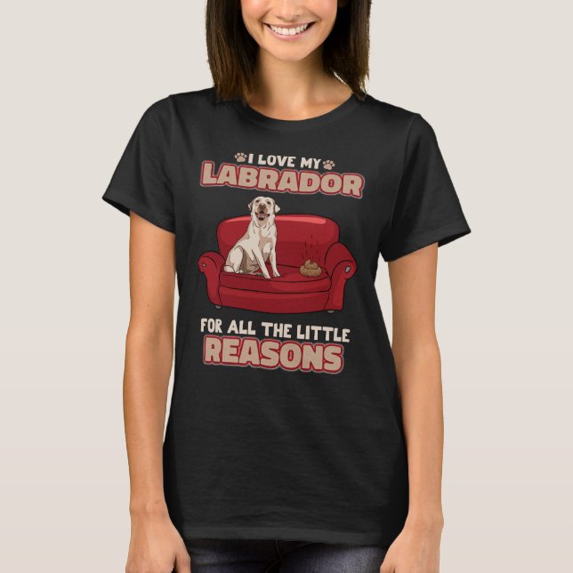 T-shirt Chien chiot du Labrador Retriever (Devant)