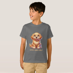 T-shirt Chien Chiot Golden Joyeux   Conception pour amateu