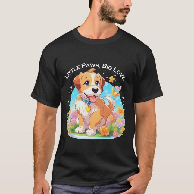 T-shirt Chien chiot mignon (Devant)