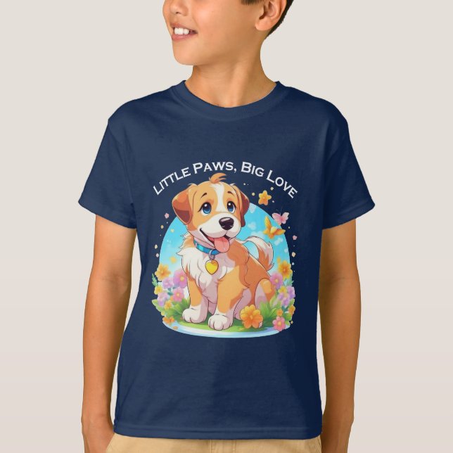 T-shirt Chien chiot mignon (Devant)