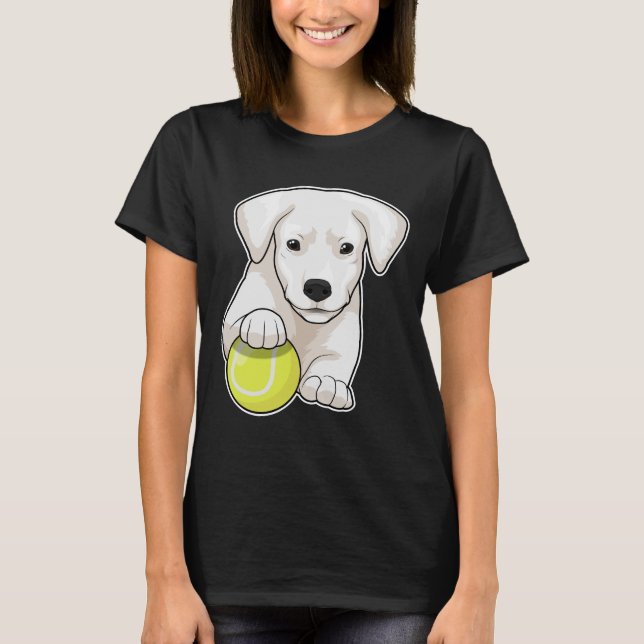 T-shirt Chien chiot Tennis Tennis (Devant)