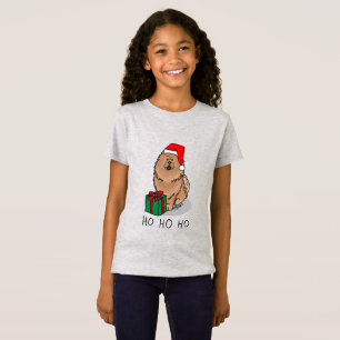 T-Shirt Chien Chow Chow Chow de Noël (cannelle) mignonne
