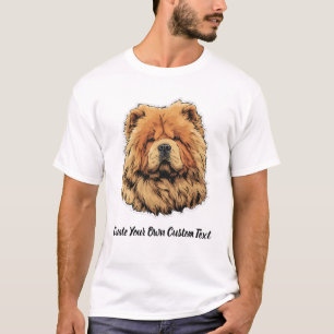 T-shirt Chien Chow Chow Créez votre propre texte personnal
