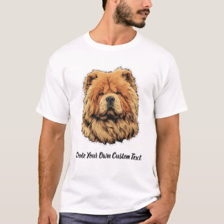 T-shirt Chien Chow Chow Créez votre propre texte personnal