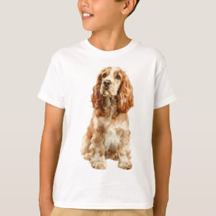T-shirt Chien Cocker Spaniel Anglais Brun Doré Enfants