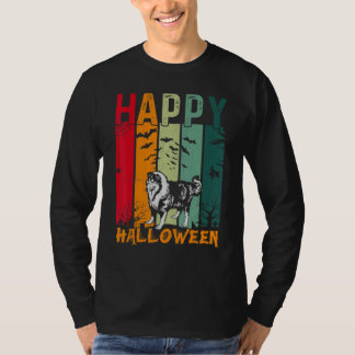 T-shirt Chien Colley Rude Dîner Halloween de Style Rétro