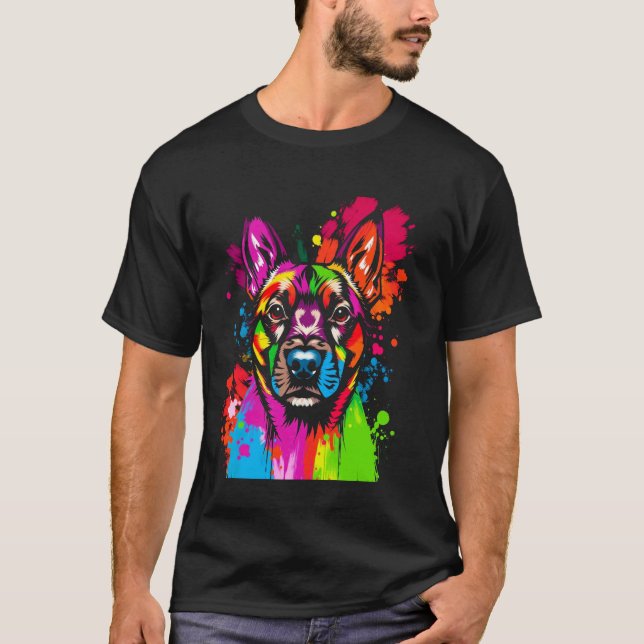 T-shirt Chien Coloré (Devant)