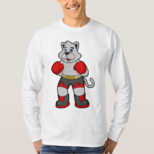 T-shirt Chien comme boîte avec gants de boxe