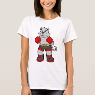 T-shirt Chien comme boîte avec gants de boxe