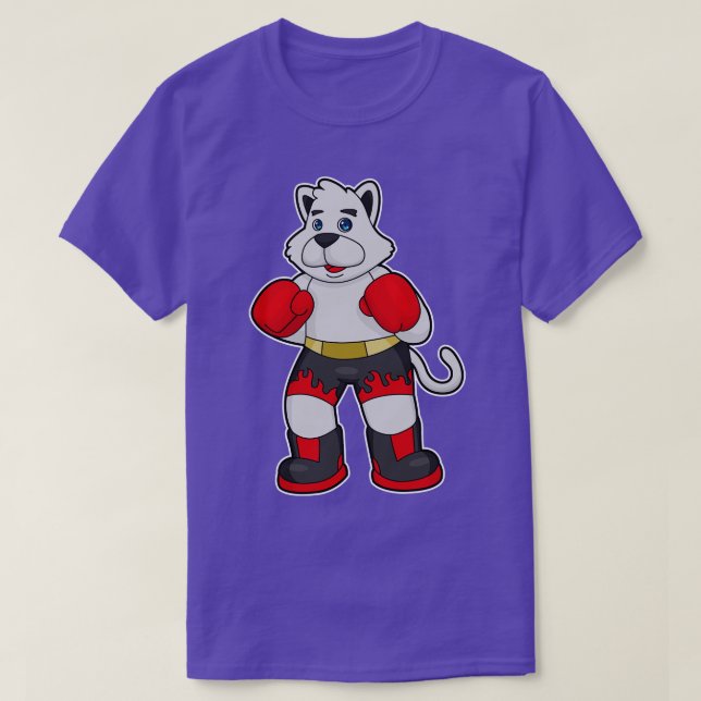 T-shirt Chien comme boîte avec gants de boxe 3 (Design devant)