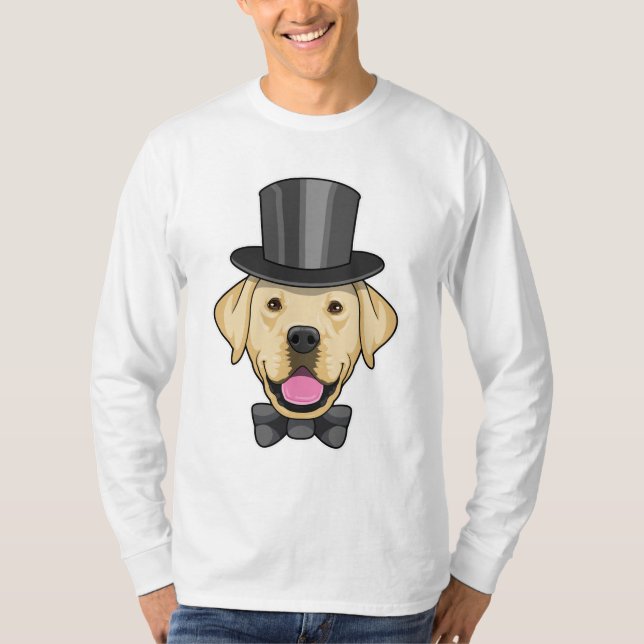 T-shirt Chien comme marié avec noeud papillon (Devant)