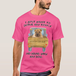 T-shirt Chien conducteur de camion chinois Shar-Pei