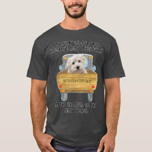 T-shirt Chien conducteur de camion Maltese 2805