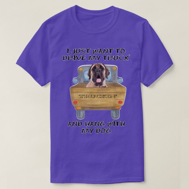 T-shirt Chien conducteur de camion Mastiff (Design devant)