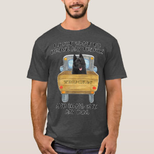 T-shirt Chien conducteur de camion Schipperke