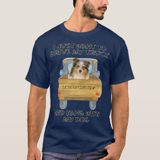 T-shirt Chien conducteur de camion Shetland Sheepdog