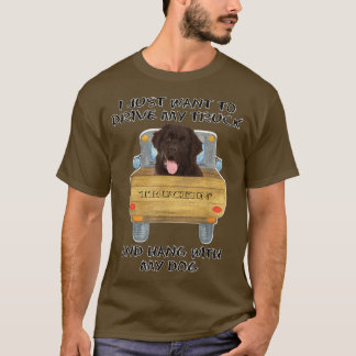 T-shirt Chien conducteur de camion Terre-Neuve