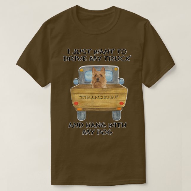 T-shirt Chien conducteur de camion Terrier australien (Design devant)