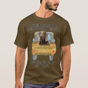 T-shirt Chien conducteur de camion Weimaraner
