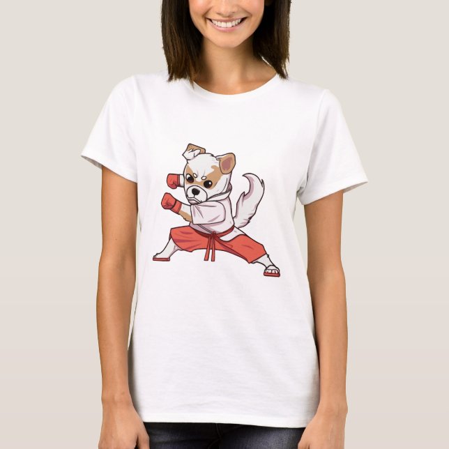 T-shirt Chien connaît Karate (Devant)