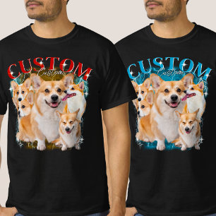 T-shirt Chien Contrefaçon Photo Animal Familier 90s 1BK1